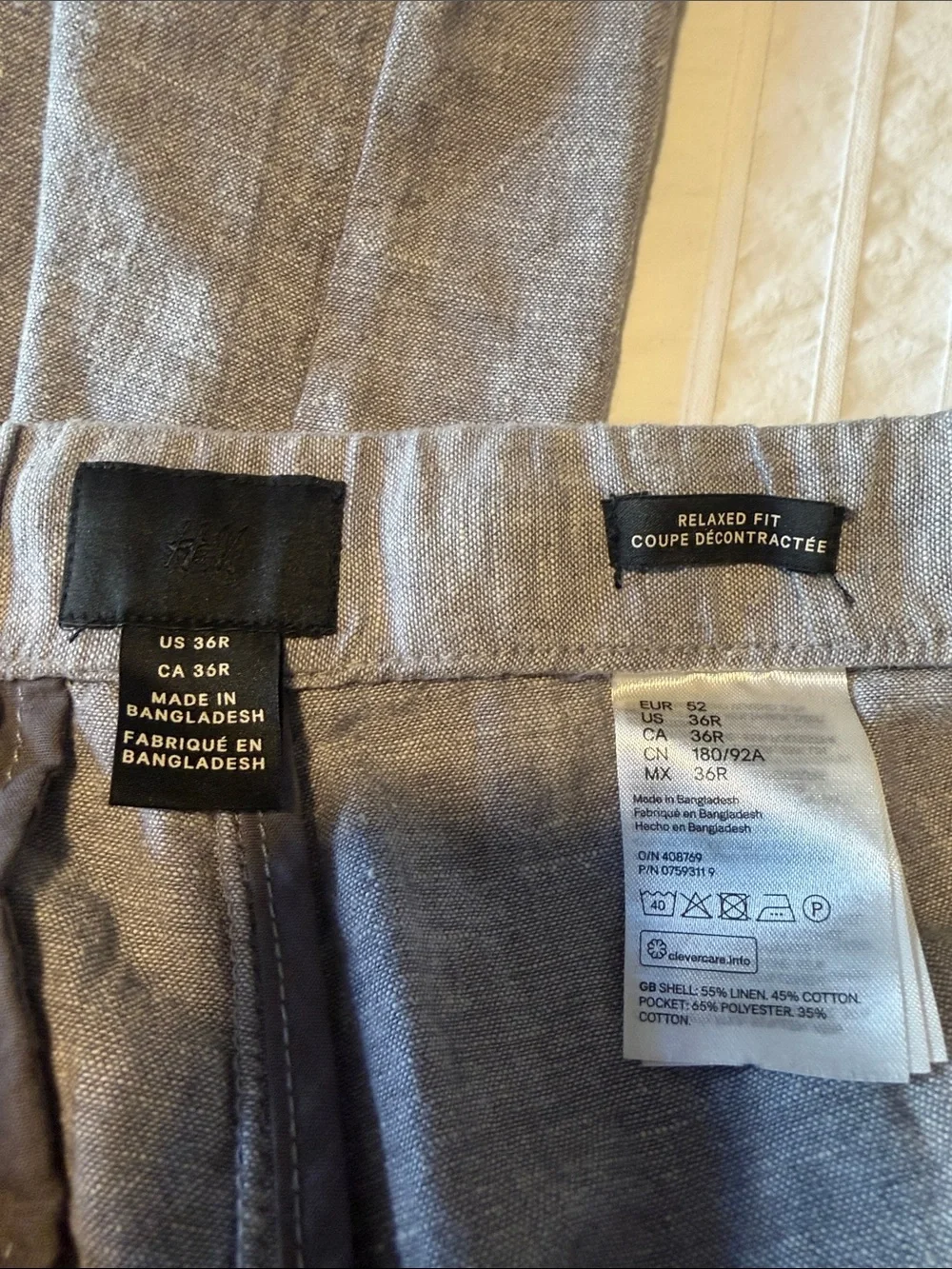 H&M Men's Gray Casual Pants - Classic Everyday Trousers